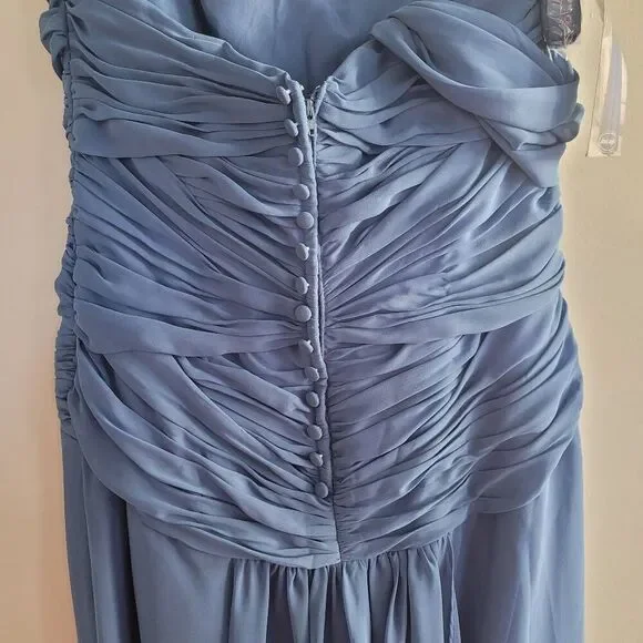 NWT Alfred Angelo navy single strap maxi dress sweetheart neckline wedding guest - Picture 9 of 16